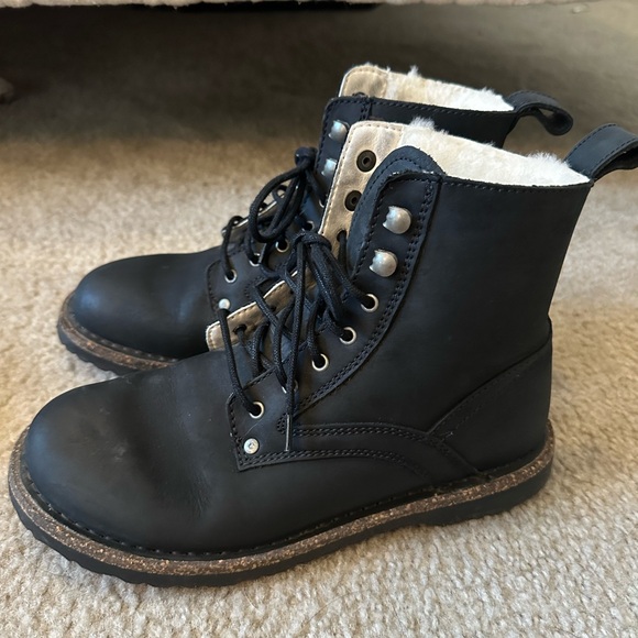 Black Birkenstock Lace Up Boot - Picture 1 of 6